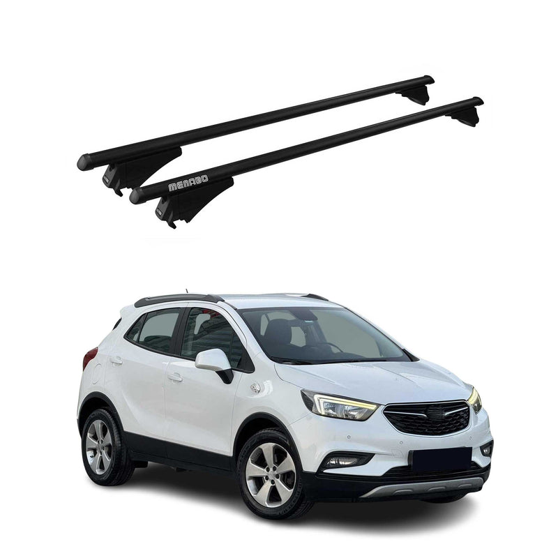 Tiger Barres de toit transversales pour Opel Mokka X 2016-2020 Noir