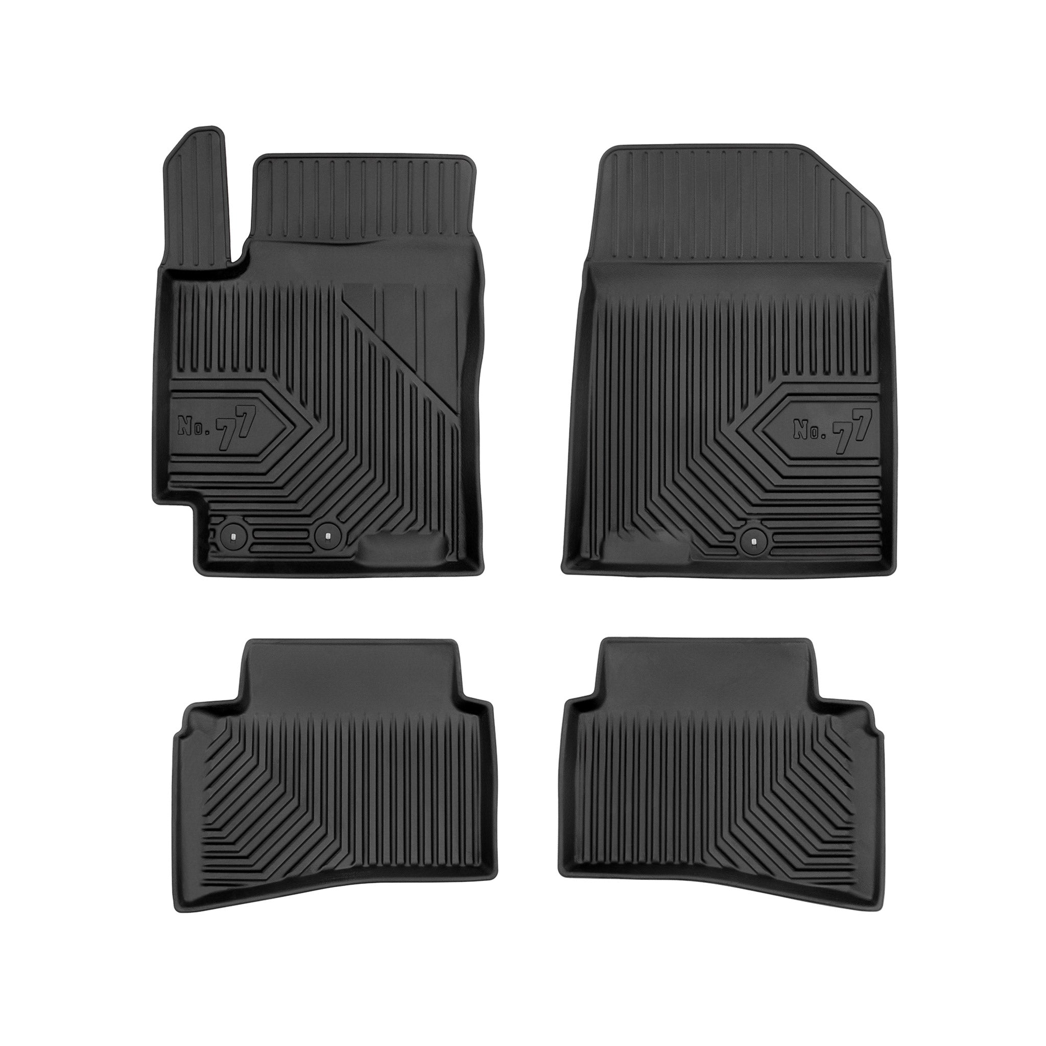 Tapis de Sol de Voiture pour Kia Stonic 2017-2021 Pre-FL TPE Imperméable 4Pcs