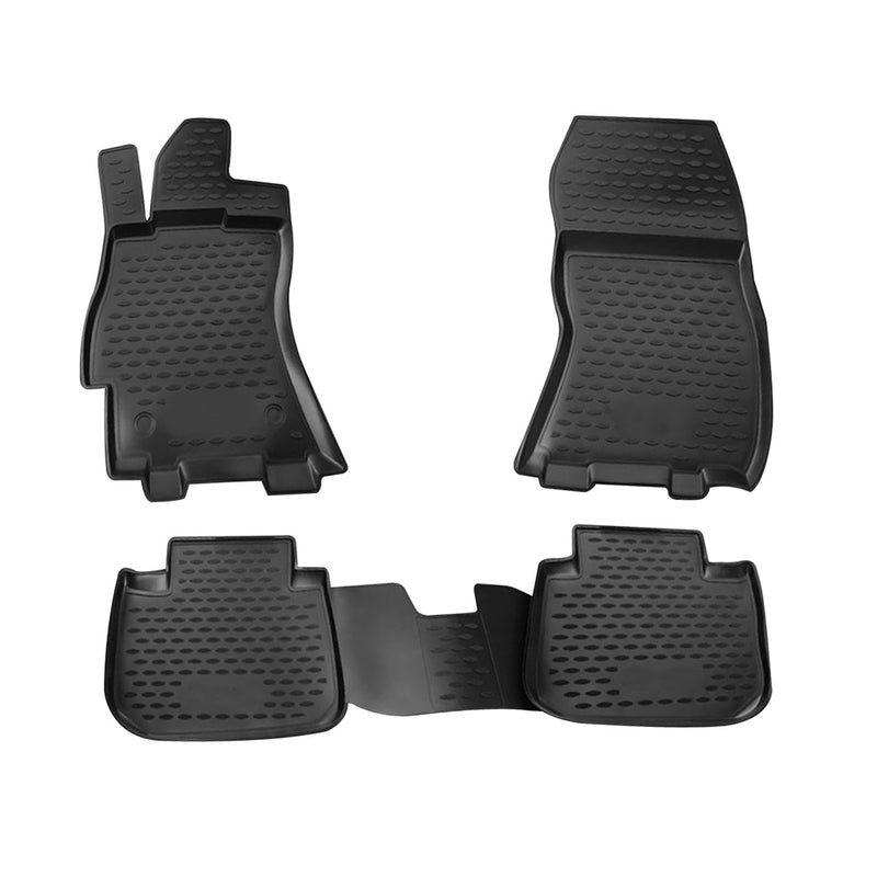 Tapis de sol pour Subaru Legacy 2009-2014 en caoutchouc TPE 3D Noir 4Pcs