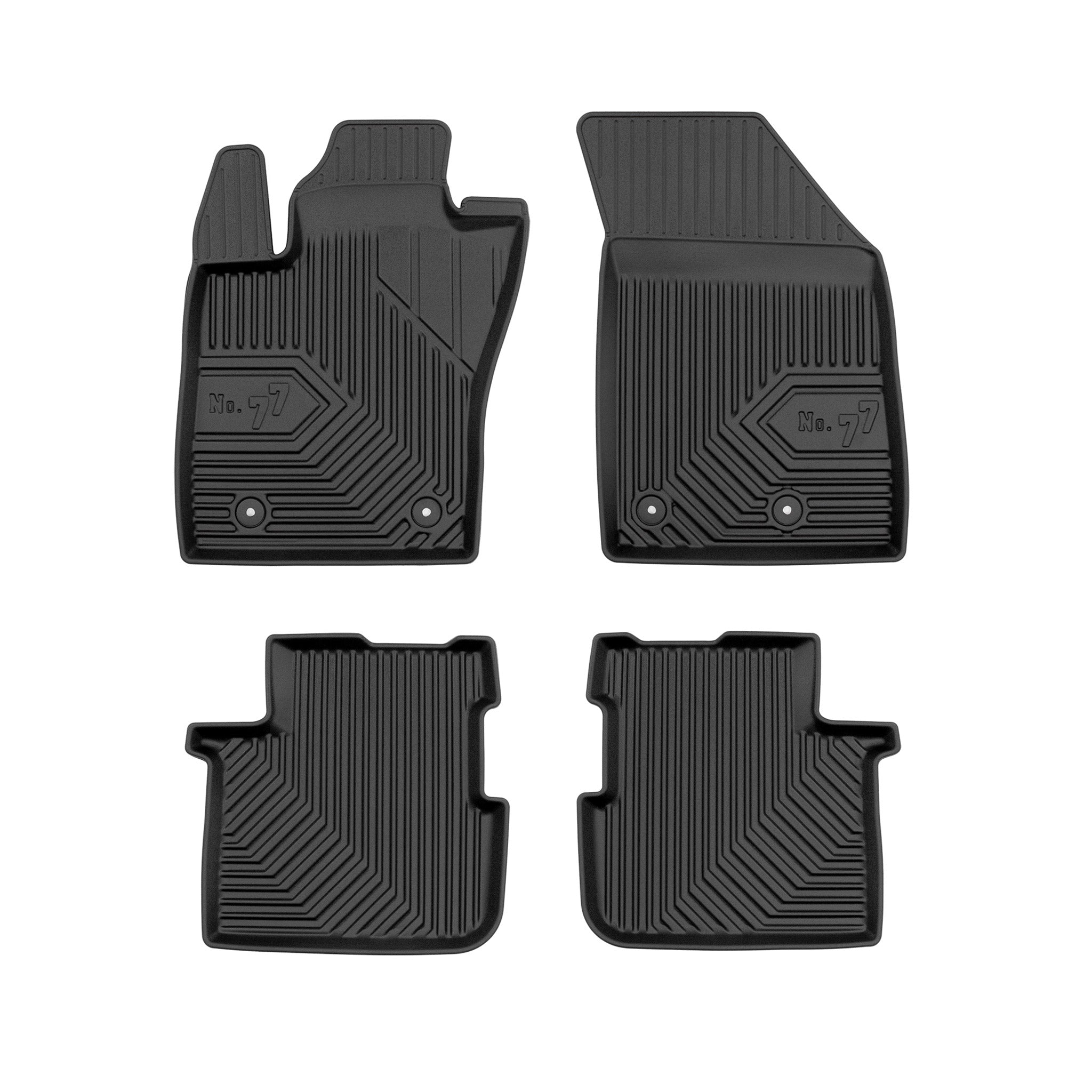 Tapis de Sol de Voiture pour Fiat Tipo HB 2015-2026 TPE Antidérapant Noir 4Pcs