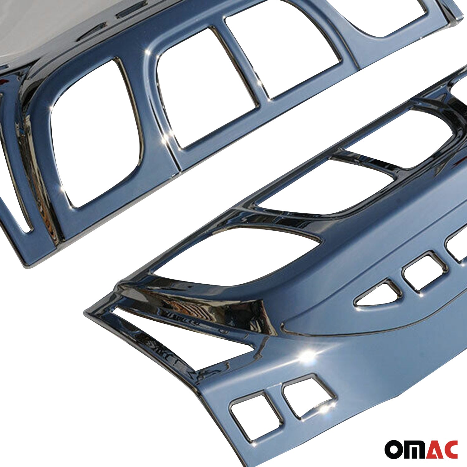 Cadre de Feu Stop Arrière pour Fiat Fiorino / Qubo 2008-2024 ABS Chromé 2 Pcs
