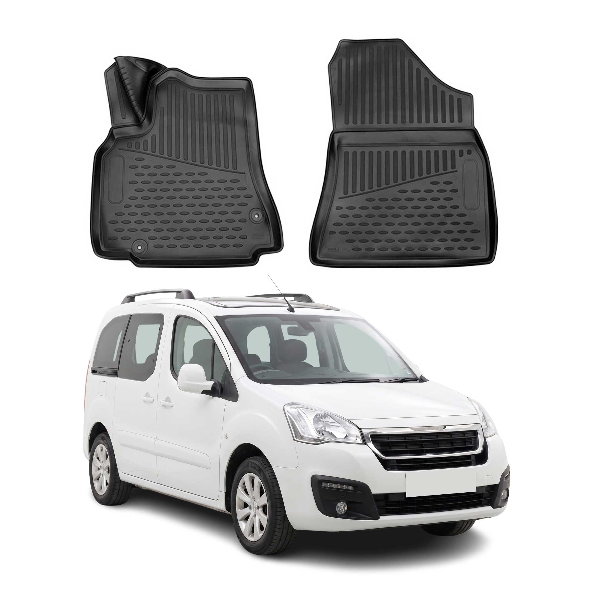 OMAC Tapis de sol pour Peugeot Partner Tepee 2015-2018 Facelift en caoutchouc