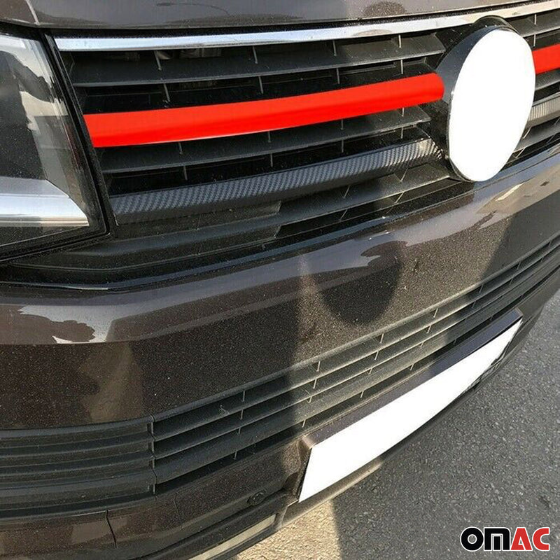 Moulure de Grille de Calandre pour VW T6 Transporter 2015-2019 Highline Rouge 2x