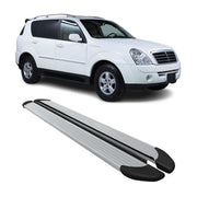 Marchepieds Latéraux pour Ssangyong Rexton 2005-2012 Aluminium Argent 2Pcs