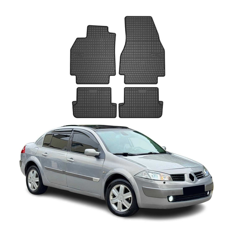 Tapis de Sol pour Renault Megane 2002-2008 Caoutchouc Noir
