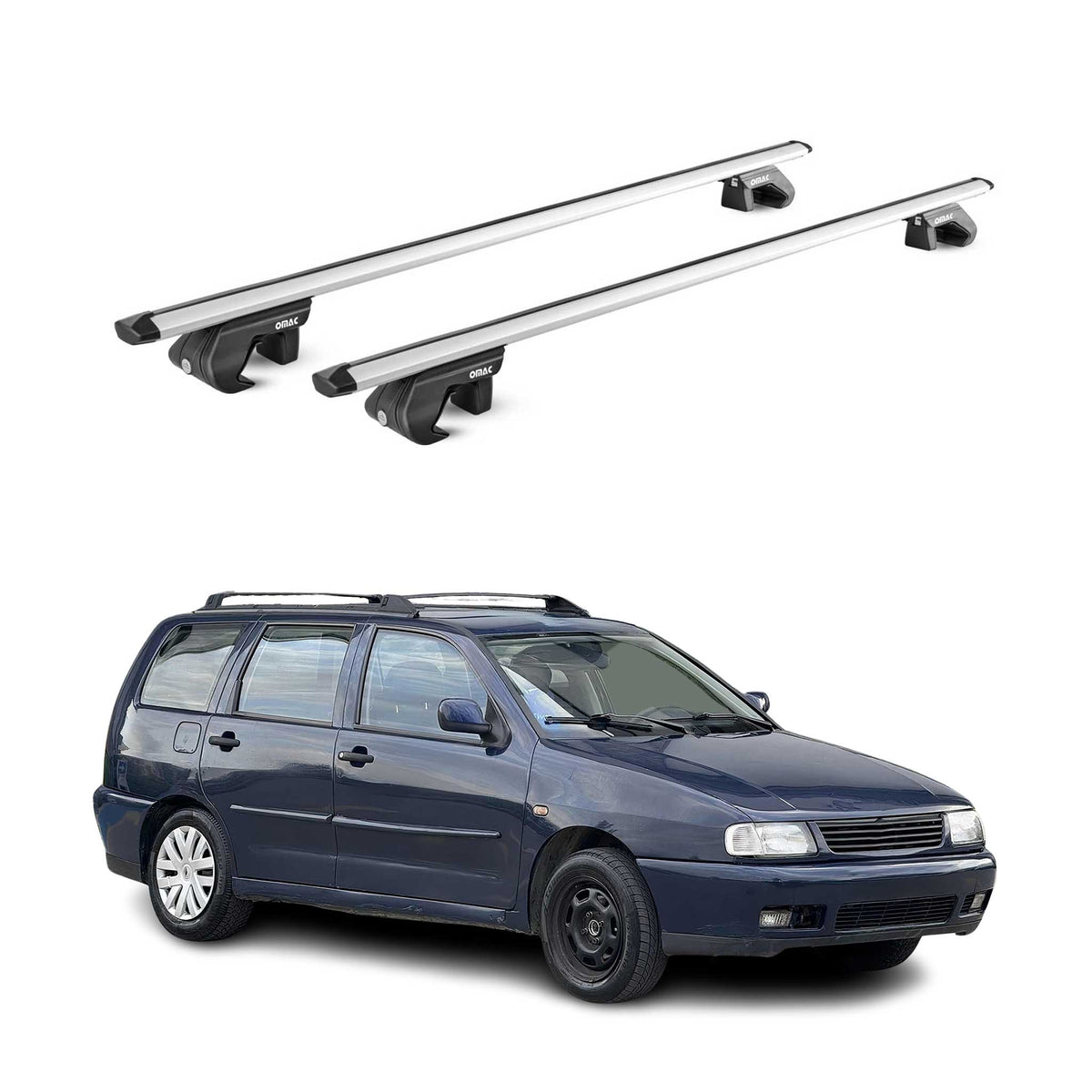Barres de toit transversales pour VW Polo III SW 6N 1996-2001 5P Alu Gris 2x ABE