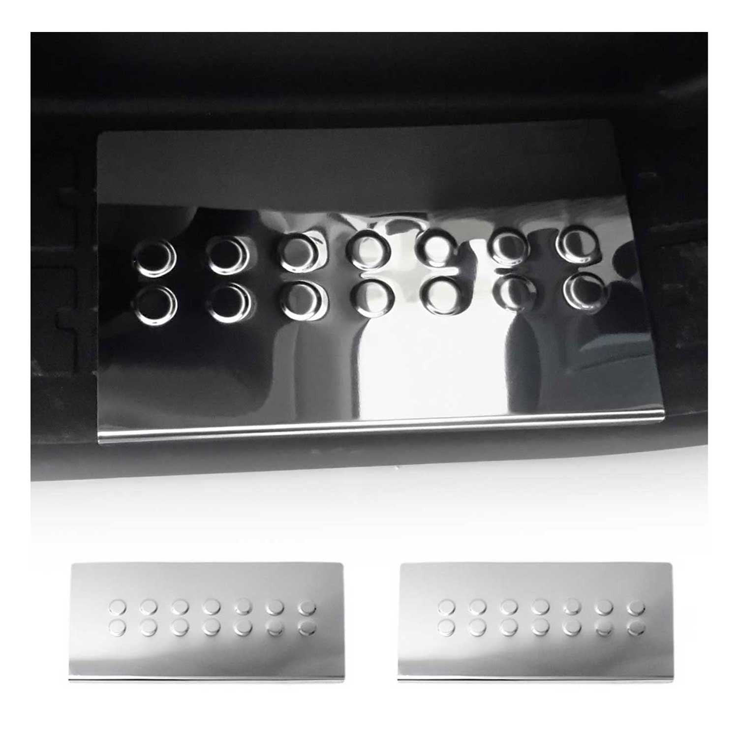 Couverture de Seuil de porte pour Renault Master 2010-2024 acier inox chromé 2x