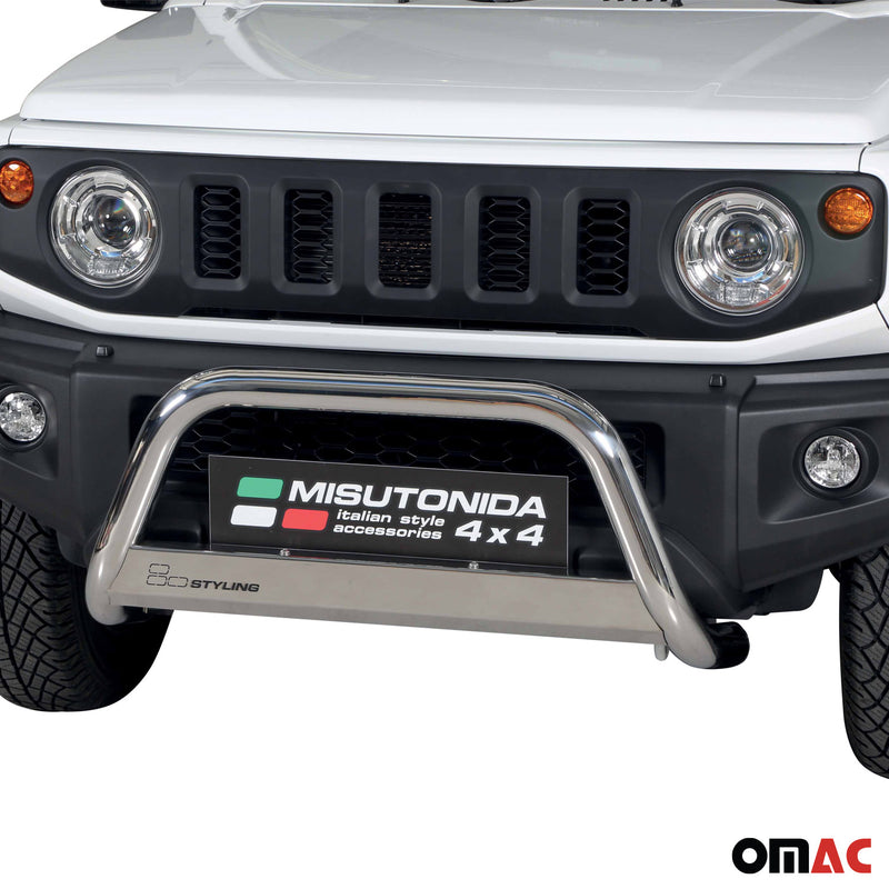 Pare-buffle Avant pour Suzuki Jimny 2018-2024 63 mm en Acier Gris