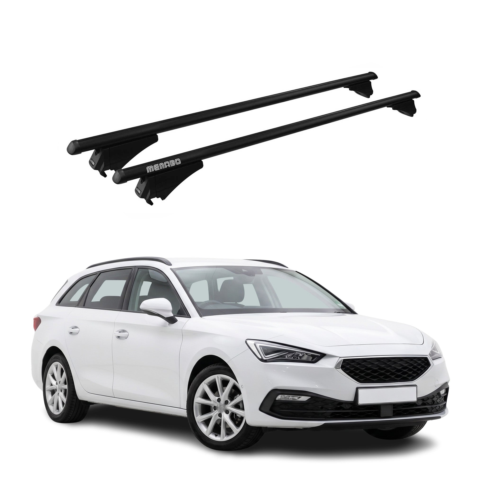 Tiger Barres de toit pour Seat / Cupra Leon IV Sportstourer 2020-2026 Noir Alu