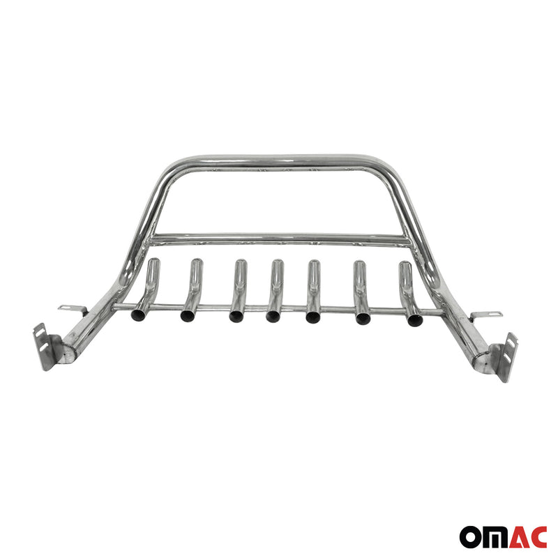 Pare-Buffle Avant Pour Toyota Hilux 2005-2015 en Acier Inox Argent