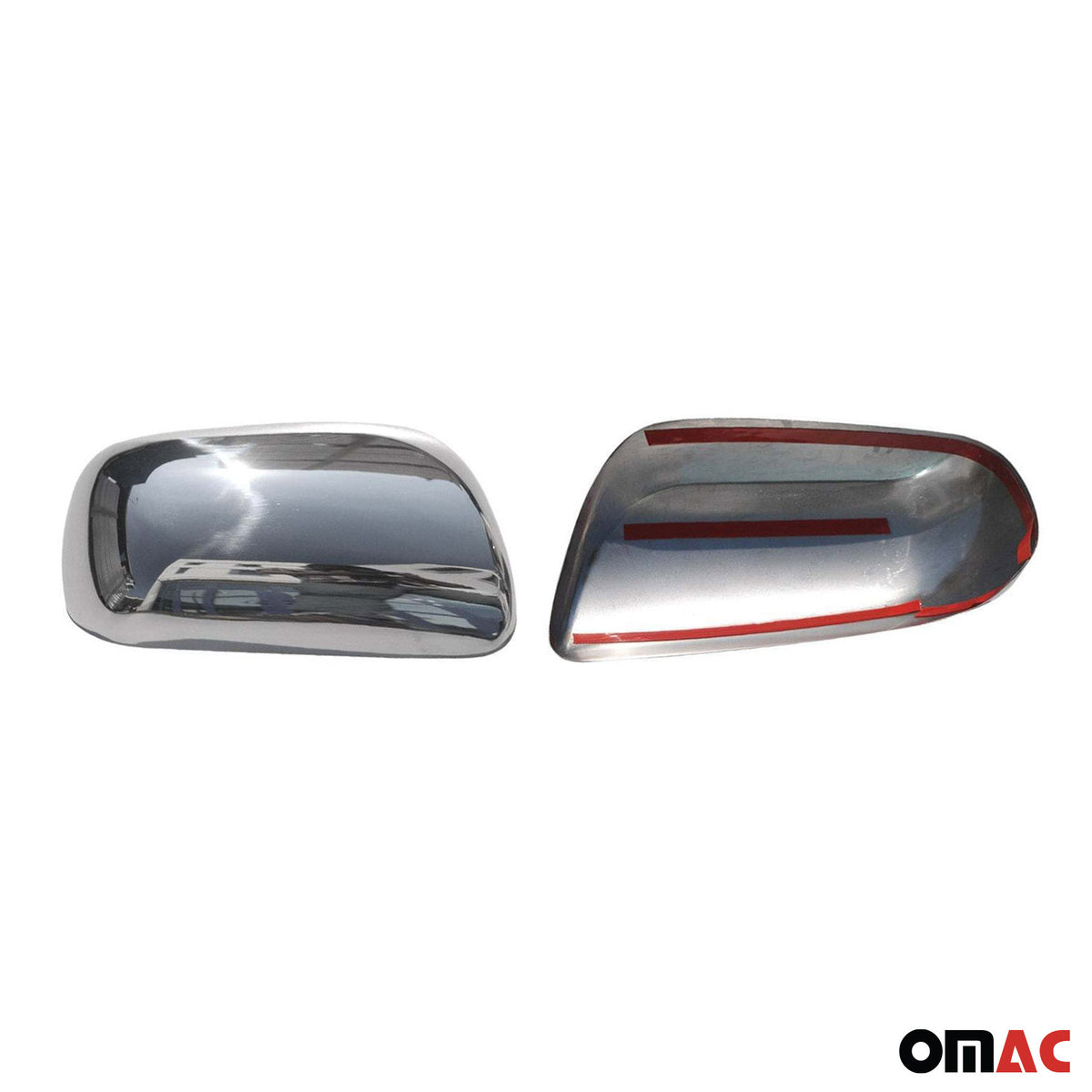 Coques de Rétroviseurs pour Toyota Corolla 2002-2007 en Acier Chromé Argent