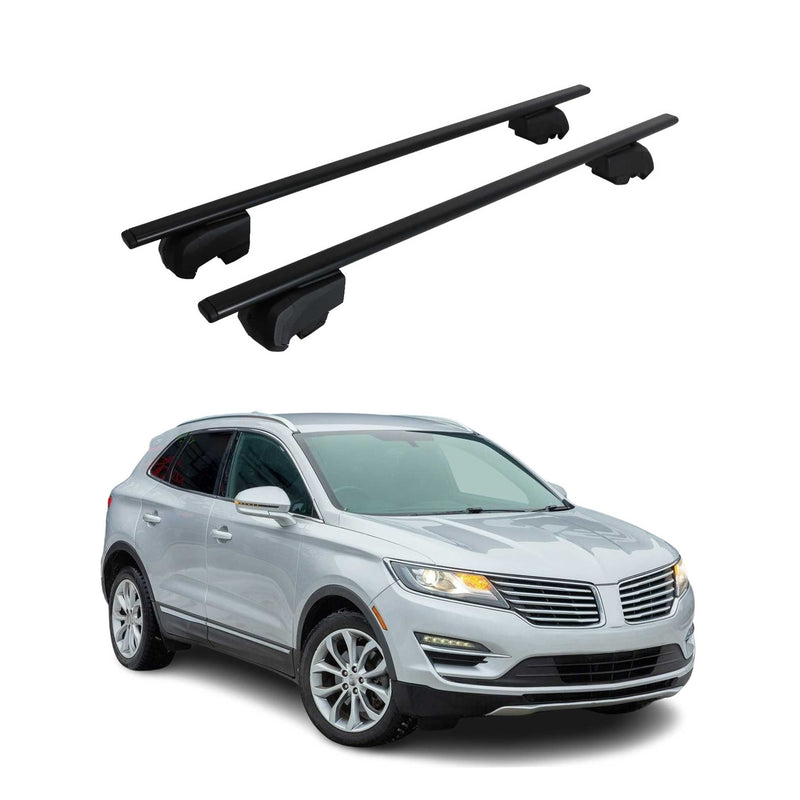 Barres de toit Transversales pour Lincoln MKC 2015-2019 Fer Noir ABE