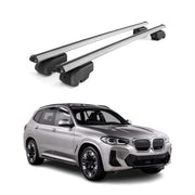 Barres de toit transversales pour BMW IX3 G08 2020-2025 Aluminium Gris 2Pcs