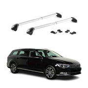 Barres de toit transversales pour VW Passat Break B8 2015-2023 Alu Gris 2x ABE
