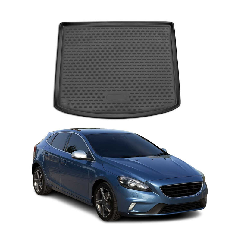 Tapis de Coffre pour Volvo V40 2013-2019 TPE Noir