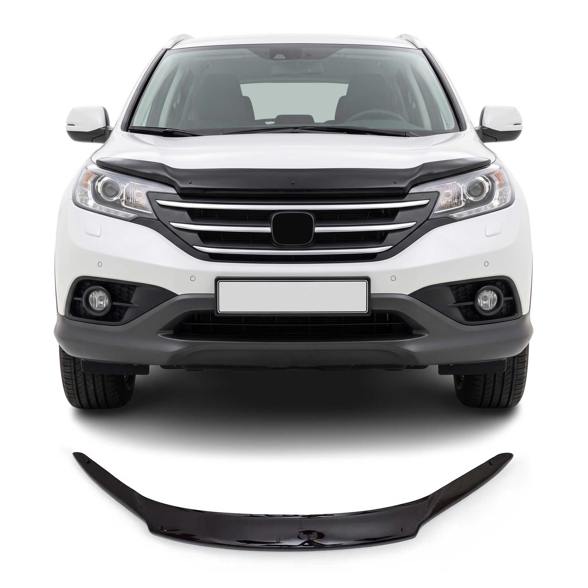 Deflecteurs d'air capot de voiture pour Honda CR-V 2012-2019 SUV Acrylique Noir