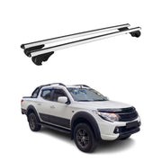 Barres de toit Transversales pour Fiat Fullback 2016-2019 TÜV Aluminium Gris 2x