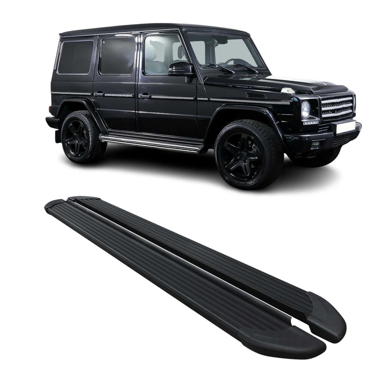Marchepieds Latéraux pour Mercedes Classe G W463 2007-2018 Noir Aluminium 2Pcs