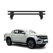 Menabo Barres de toit transversales pour VW Amarok II 2023-2026 Alu Noir 2x