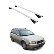 Barres de toit Transversales pour Subaru Outback 1994-2003 Fer Argent