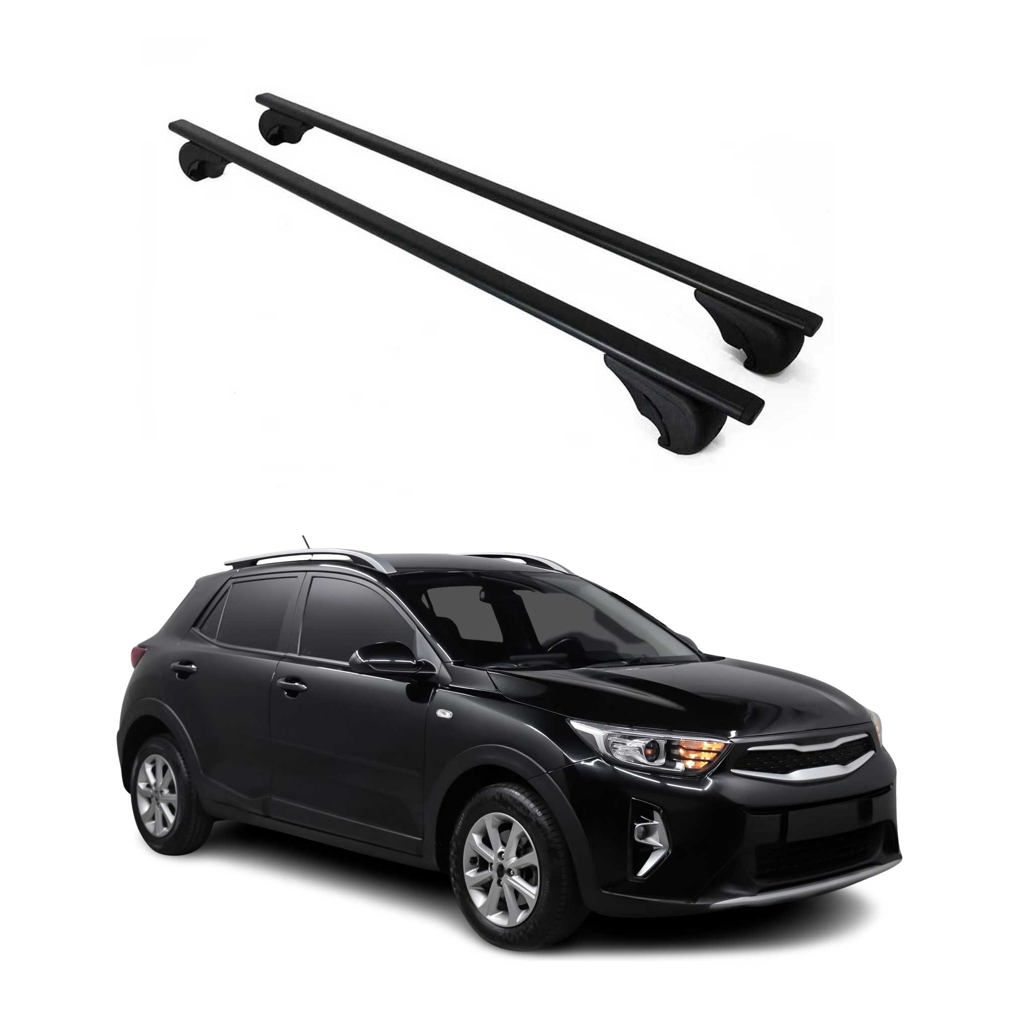 Barres de toit Transversales pour Kia Stonic 2017-2026 Fer Noir