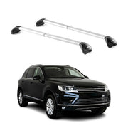 Barres de toit pour VW Touareg 7P 2010-2018 5P Gris Argenté 2 pièces ABE