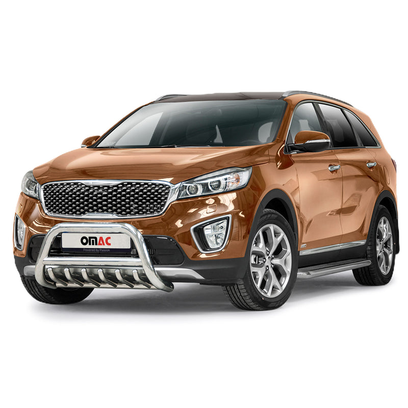 Pare-Buffle Avant Pour Kia Sorento 2015-2018 en Acier Inox Argent