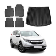 Kit Tapis de sol et coffre pour Honda CR-V 2017-2022 TPE Noir