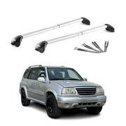 Barres de toit pour Suzuki Grand Vitara I 1998-2005 Alu Gris Argenté 2pièces ABE