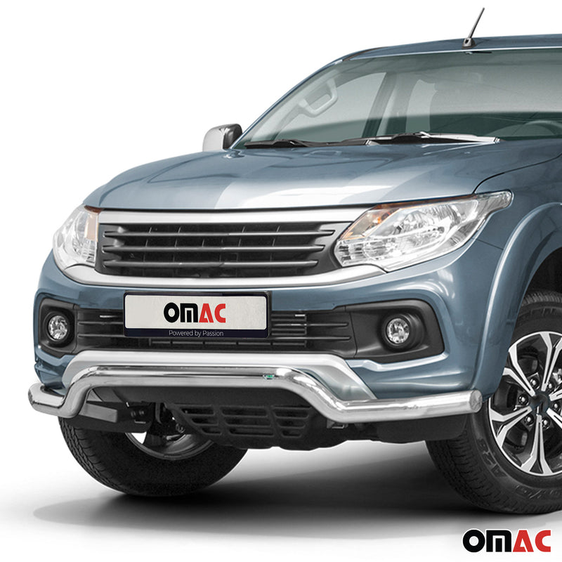 Pare-Buffle Avant Pour Fiat Fullback 2016-2019 Acier Argent