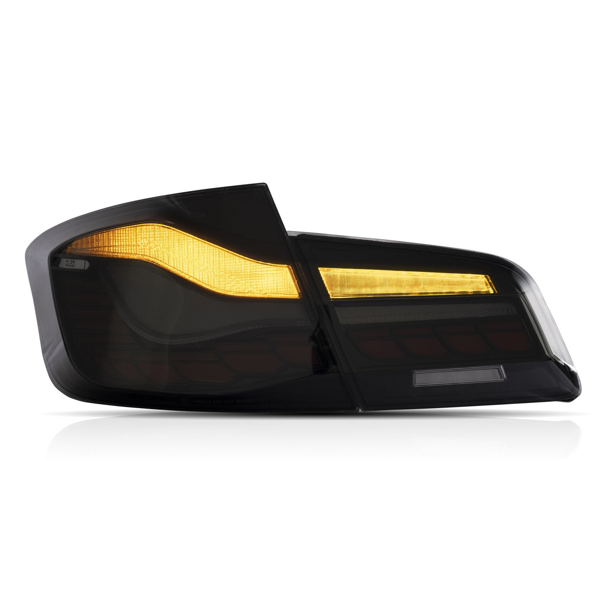 JOM OLED/LED Feux Arrière pour BMW F10 Berline 2010-2017 Rouge Foncé Fumé