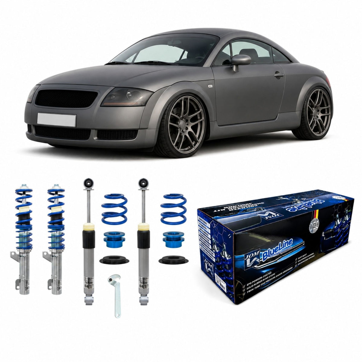 JOM BlueLine Combinés Filetés pour TT 8N Coupé et Roadster Quattro 1998-2006