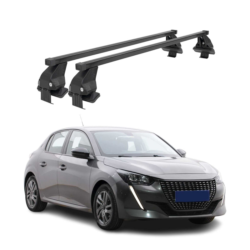 Barres Transversales Menabo pour Peugeot 208 II 2019-2024 Noir