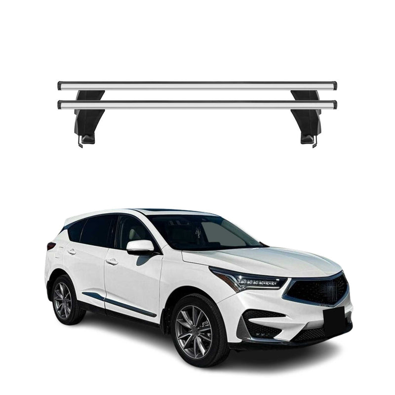 Menabo Barres de toit Transversales pour Acura RDX III 2019-2025 Alu Gris 2x