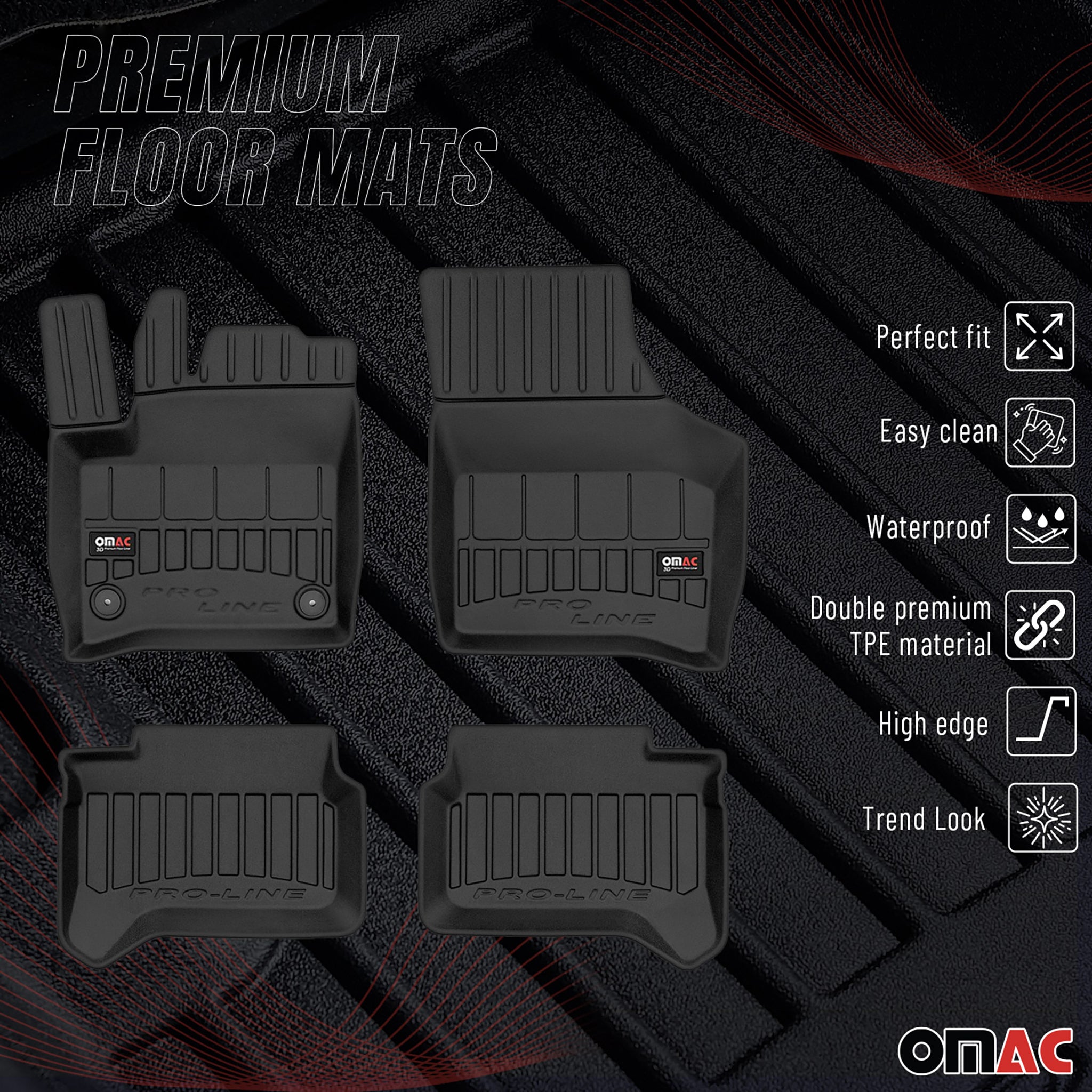 Tapis de Sol pour Seat e-Citigo 2019-2021 TPE Noir