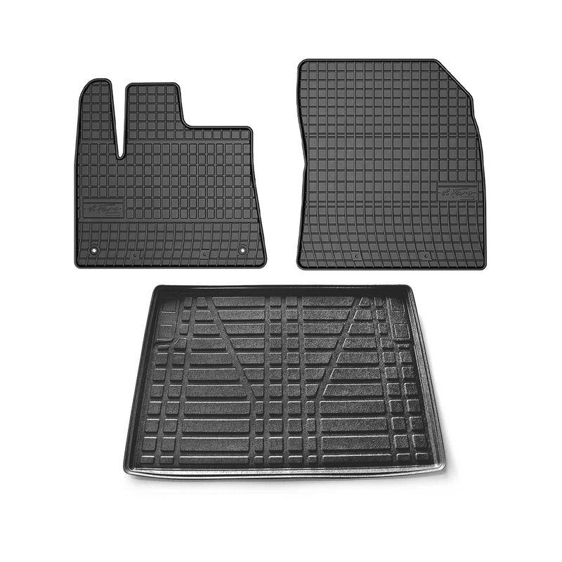 Kit Tapis de sol et coffre pour Opel Combo E Life 2019-2024 TPE Noir