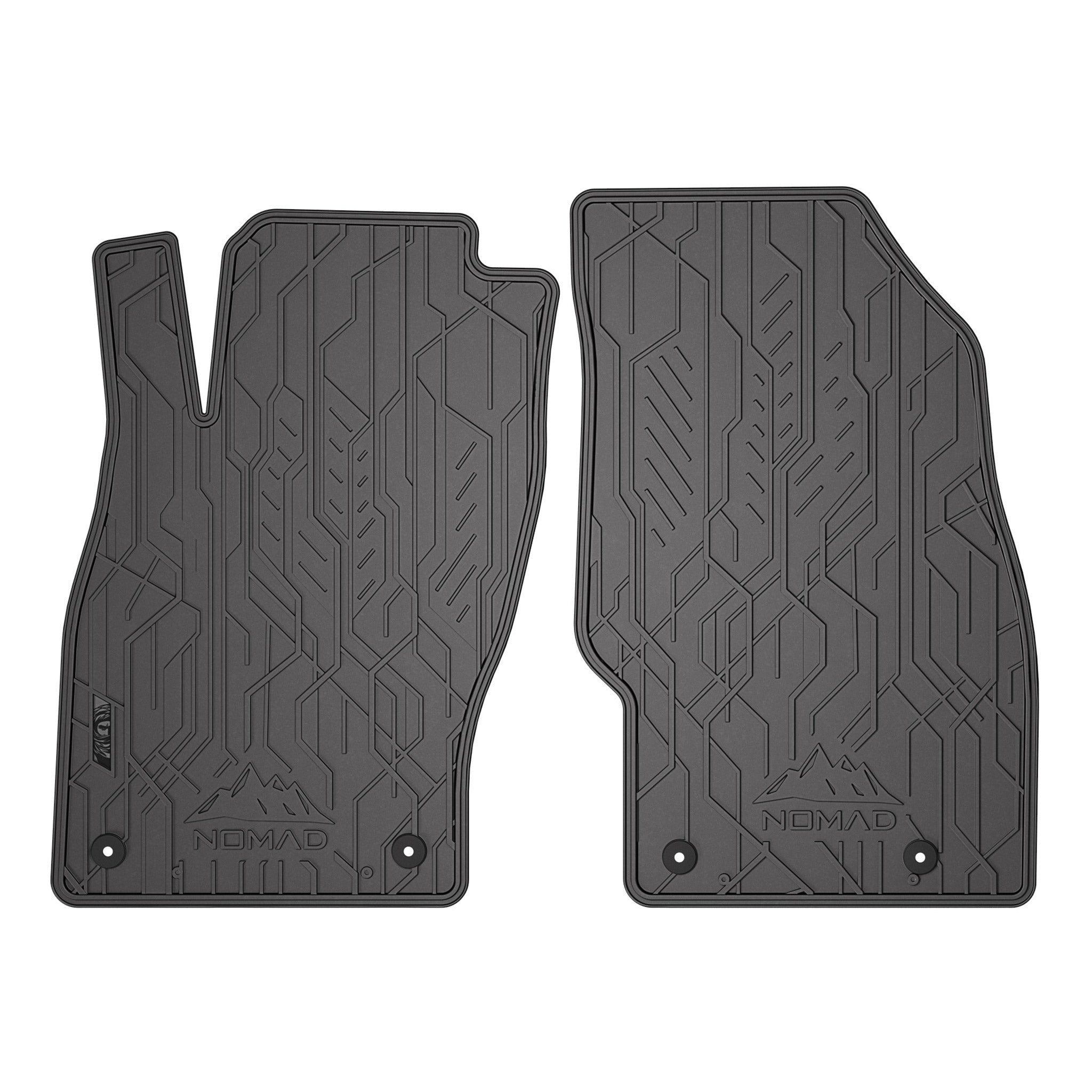 Tapis de Sol de Voiture pour Opel Corsa D 2006-2014 Caoutchouc Durable Noir 2Pcs