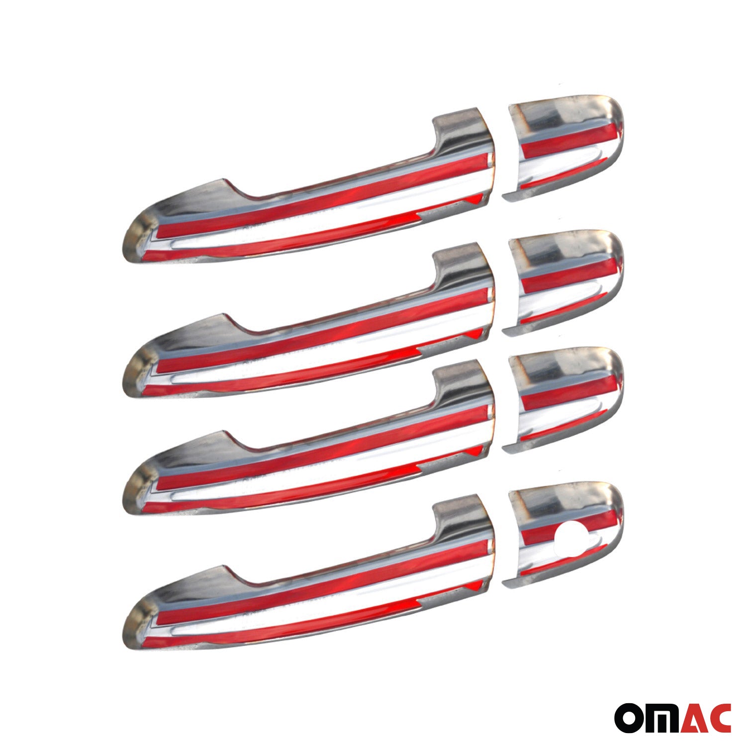Couverture poignée de porte pour Citroen C1 II 2014-2021 4Portes Acier Inox 8Pcs