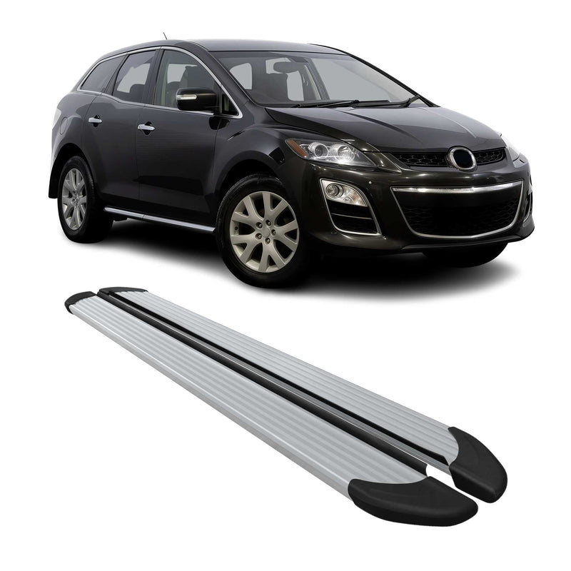 Marchepieds Latéraux pédale pour Mazda CX-7 2006-2012 Aluminium Argent 2Pcs