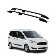 Barres de toit longitudinales pour Ford Transit Tourneo Courier 2014-22 Alu Noir