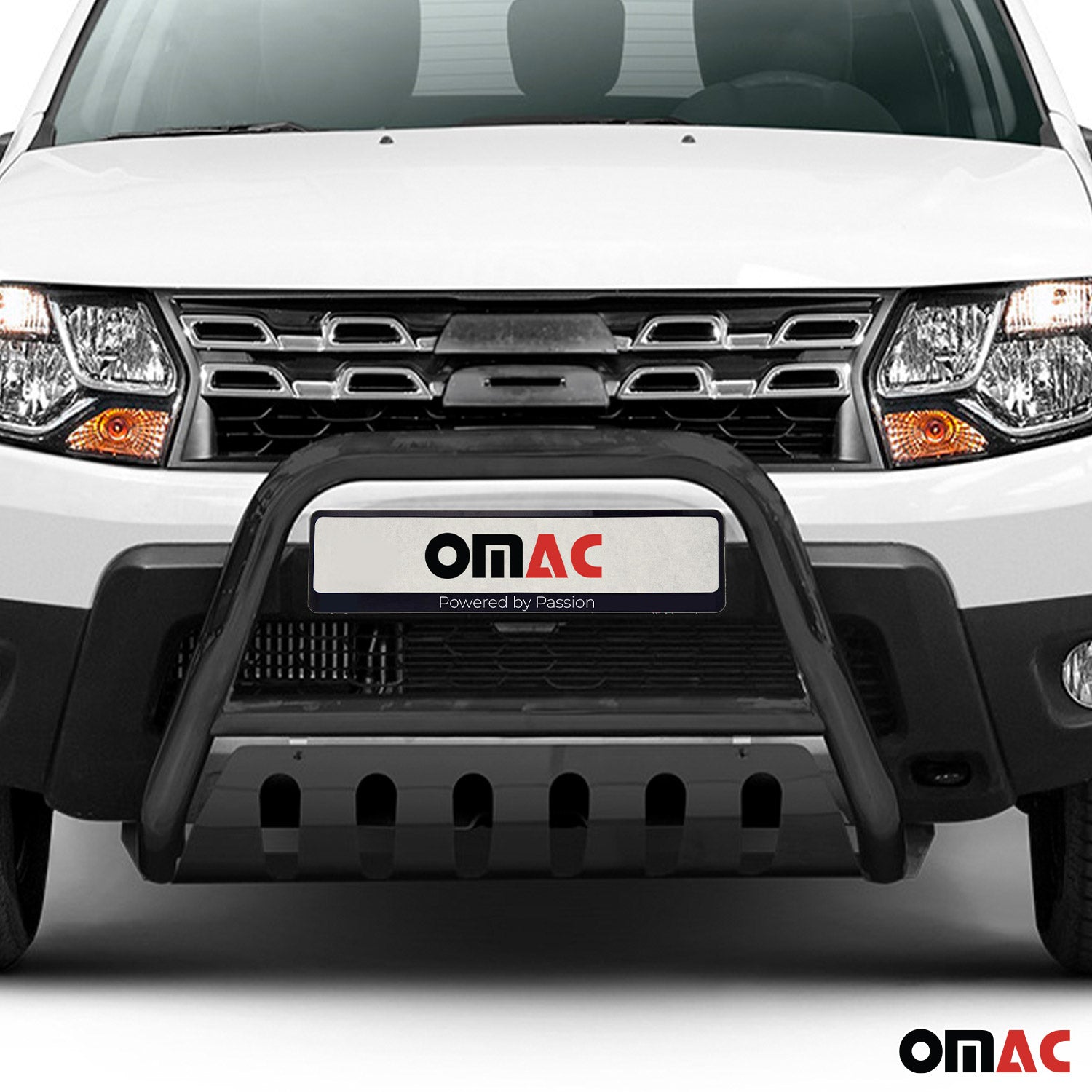 Pare-Buffle Avant Pour Dacia Duster mk1 2010-2017 en acier inoxy Noir