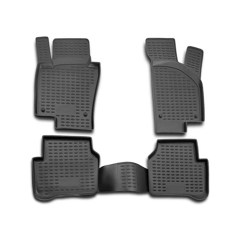 Tapis de sol pour VW CC 2008-2017 en caoutchouc TPE 3D Noir 4Pcs