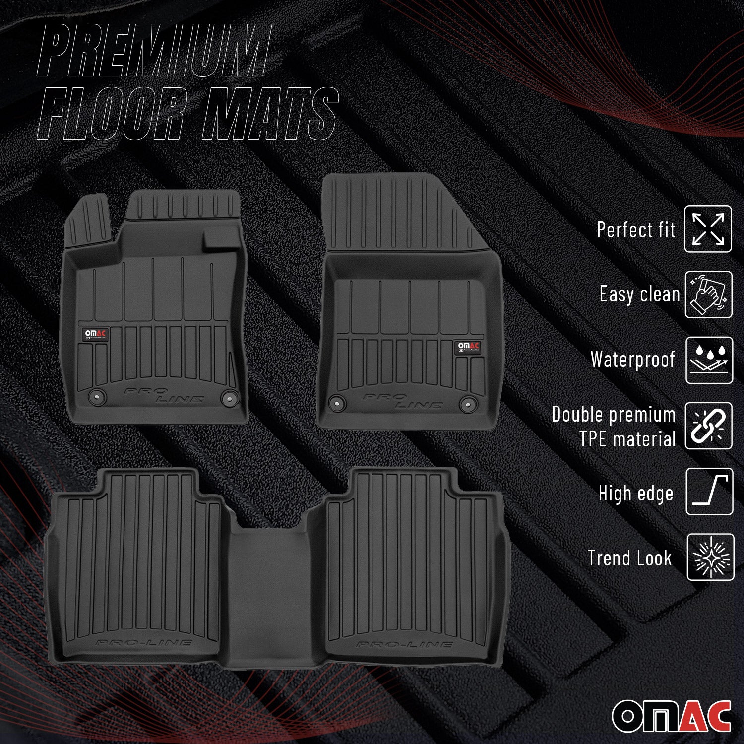 Tapis de Sol pour DS DS9 2020-2026 TPE Noir