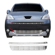 Moulure de Grille de Calandre pour Peugeot Partner Tepee 2008-2015 Chromé 2Pcs