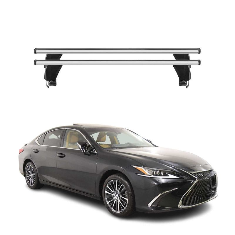 Menabo Barres de toit Transversales pour Lexus ES XZ10 2018-2025 Gris ABE 2x