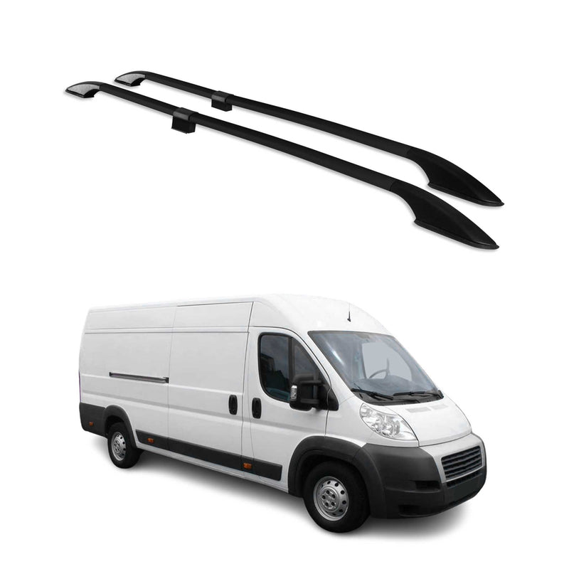 2006-2024 Fiat Ducato III Barres de toit longitudinales  L3 H2 Alu Noir