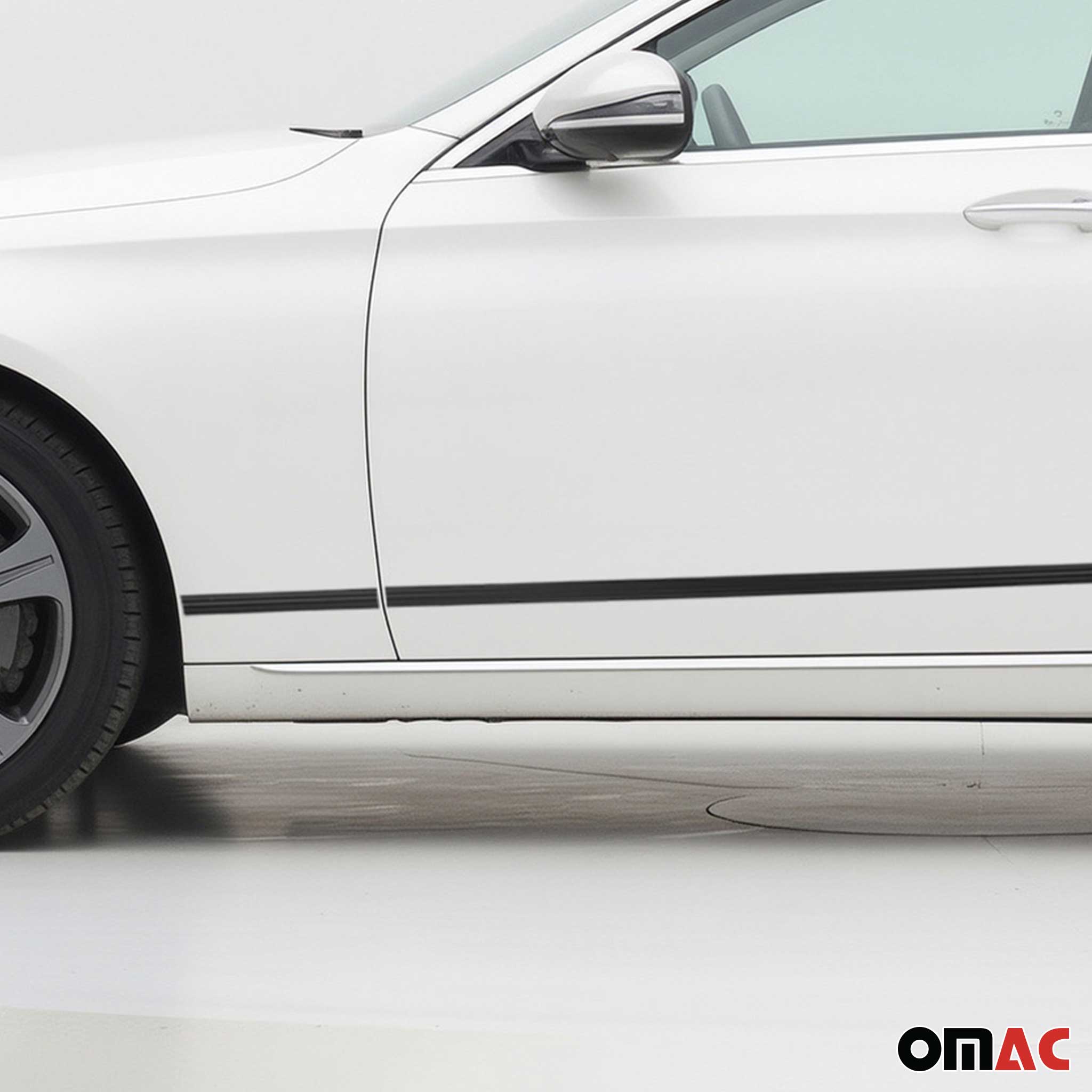 Garniture Baguette de porte latérale pour Mercedes Classe C W205 2015-2025 Alu