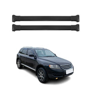 Barres de toit transversales pour VW Touareg 2002-2010 Noir Aluminium