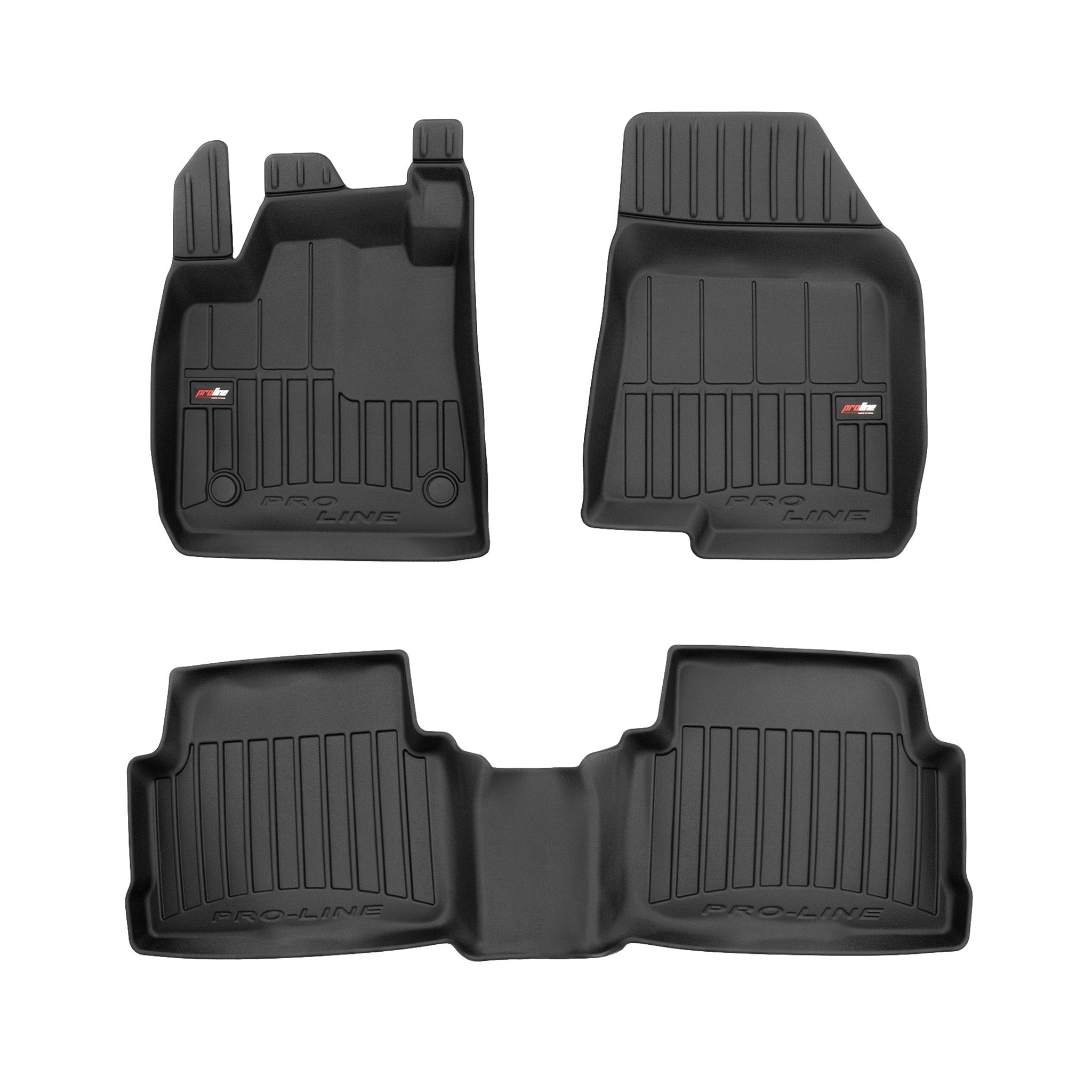 OMAC Tapis de sol sur mesure noir pour Dacia Jogger 2026-2026 3 pièces en TPE