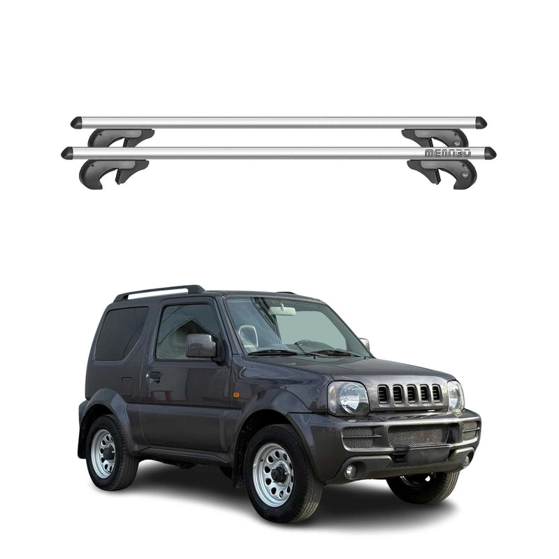 Barres de toit transversales pour Suzuki Jimmy 1998-2012 90kg Alu Gris 2tlg